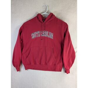 VTG Nike South Carolina Gamecocks Hoodie Sweatshirt Mens XL Red Center Swoosh